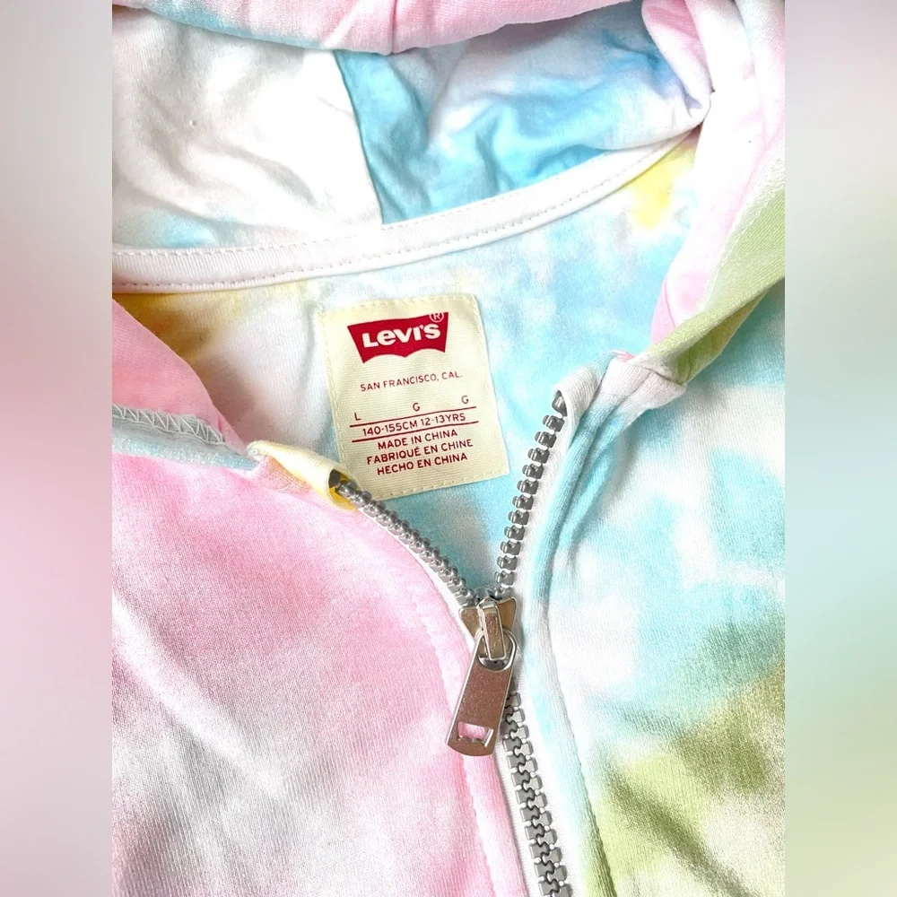 NWT LEVI’S girl’s tie dye zip hoodie - Picture 3 of 7